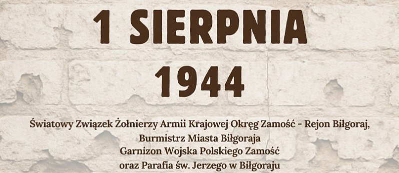 BIŁGORAJ: 81. rocznica wybuchu Powstania Warszawskiego