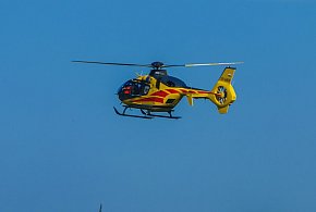 Wypadek motocyklisty. Interweniowało LPR-52515
