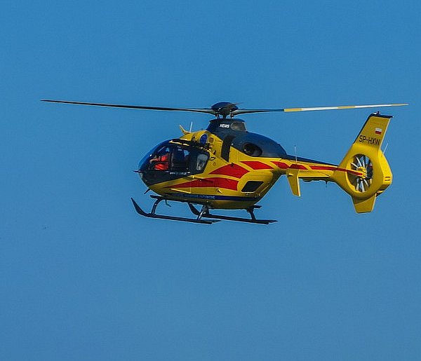 Wypadek motocyklisty. Interweniowało LPR-52515