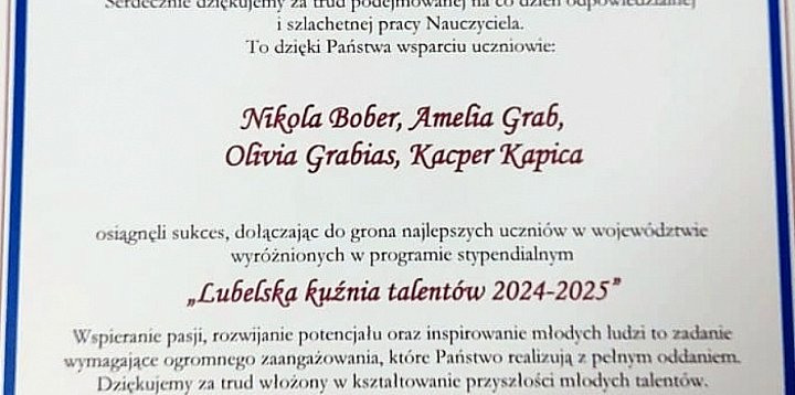 Nasi uczniowie ze stypendiami "Lubelskiej kuźni..."-52580