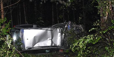 Stracił panowanie nad pojazdem i wjechał do lasu-53591