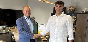 Damian Błaszczyk z wizytą u wójta Świerczyńskiego