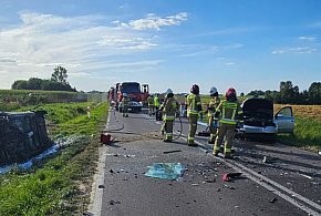 Wypadek na drodze W863 między Tarnogrodem, a Różańcem-55281