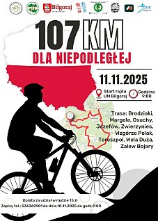BIŁGORAJ: Rajd rowerowy 107 km na 107 rocznicę odzyskania niepodległości