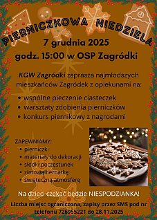 ZAGRÓDKI: Pierniczkowa niedziela