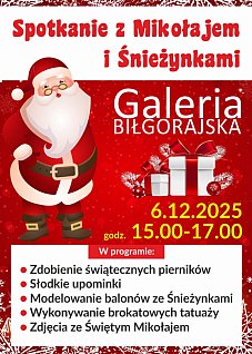 BIŁGORAJ: Spotkanie ze św. Mikołajem w Galerii Biłgorajskiej