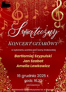 BIŁGORAJ: Gitarowy koncert kolęd w PSM I stopnia
