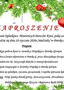 POTOK GÓRNY: Świąteczne spotkanie krwiodawców