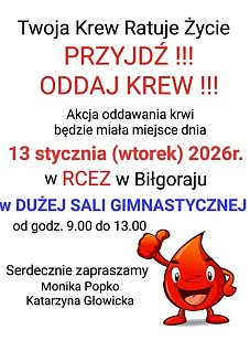 BIŁGORAJ: Terenowa akcja poboru krwi