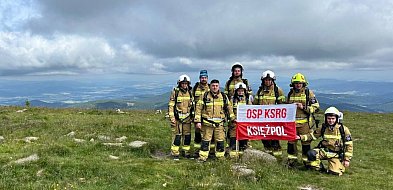 Druhowie z OSP Księżpol w pełnym umundurowaniu zdobyli Śnieżnik