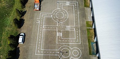 Nowy tor do nauki jazdy na rowerze na parkingu OSiR Biłgoraj!