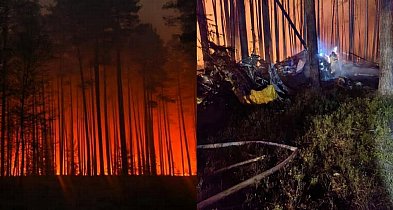 Katastrofa podczas gaszenia lasu. Samolot gaśniczy spadł pod Józefowem (VIDEO)
