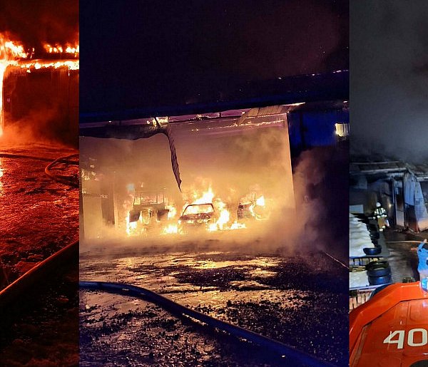 Pożar w Radzięcinie. Nocna walka strażaków z żywiołem