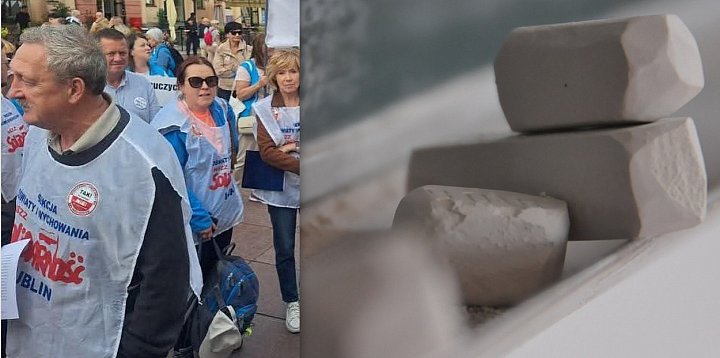 Przedstawiciele biłgorajskiej oświaty na proteście-56357
