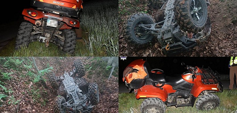 Wypadki quadów w powiatach biłgorajskim i lubartowskim. Dwie osoby ranne