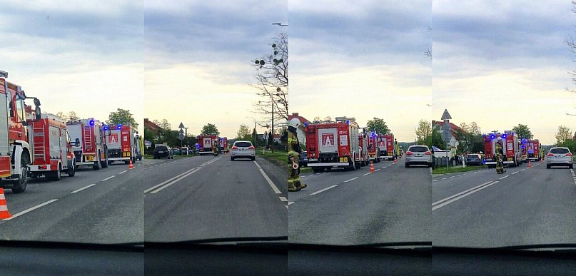 Wypadek w Aleksandrowie. Jedna osoba w szpitalu. Na miejscu służby