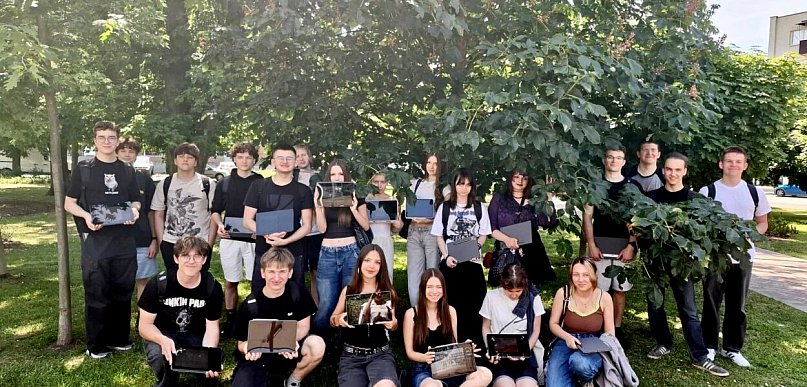 Biłgoraj na ekranie tabletu – plener klasy graficznej I LO im. ONZ