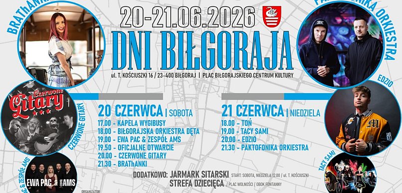 Dni Biłgoraja 2026. Muzyczne gwiazdy, dwa dni koncertów i atrakcje