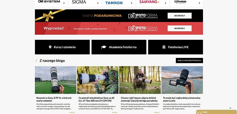 Fotografia Zaczyna Się od Dobrych Decyzji Sprzętowych z Fotoforma