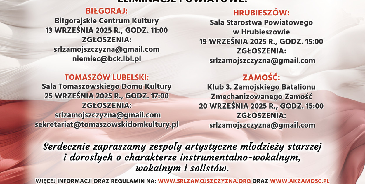 BIŁGORAJ: IV Festiwal Pieśni Powstania Zamojskiego