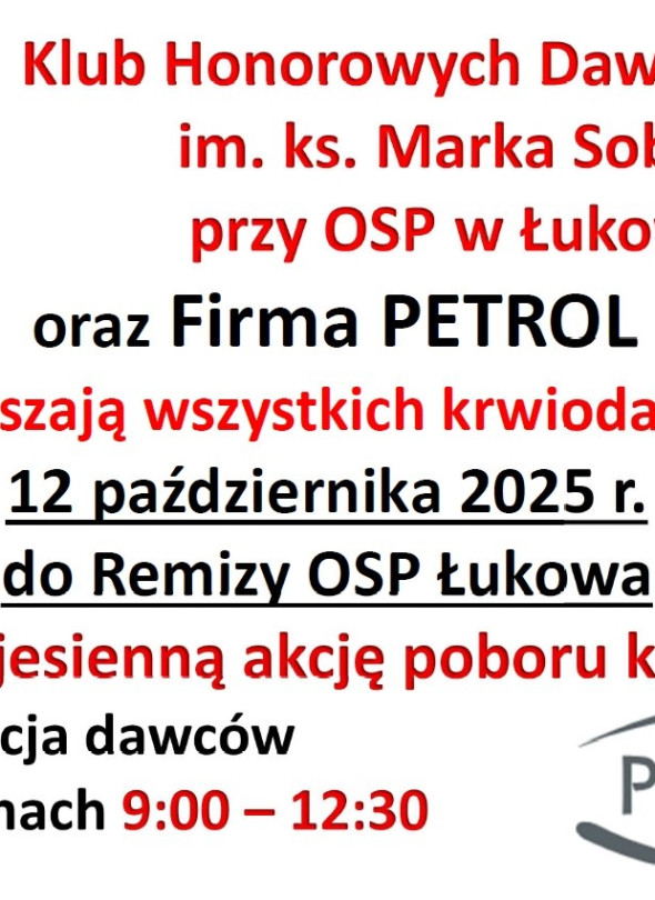 ŁUKOWA: Akcja poboru krwi