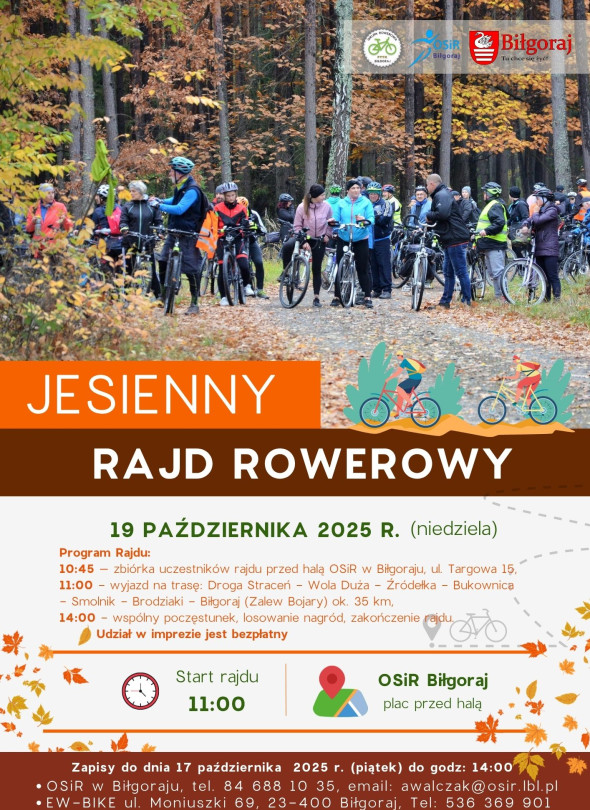 BIŁGORAJ: Jesienny rajd rowerowy