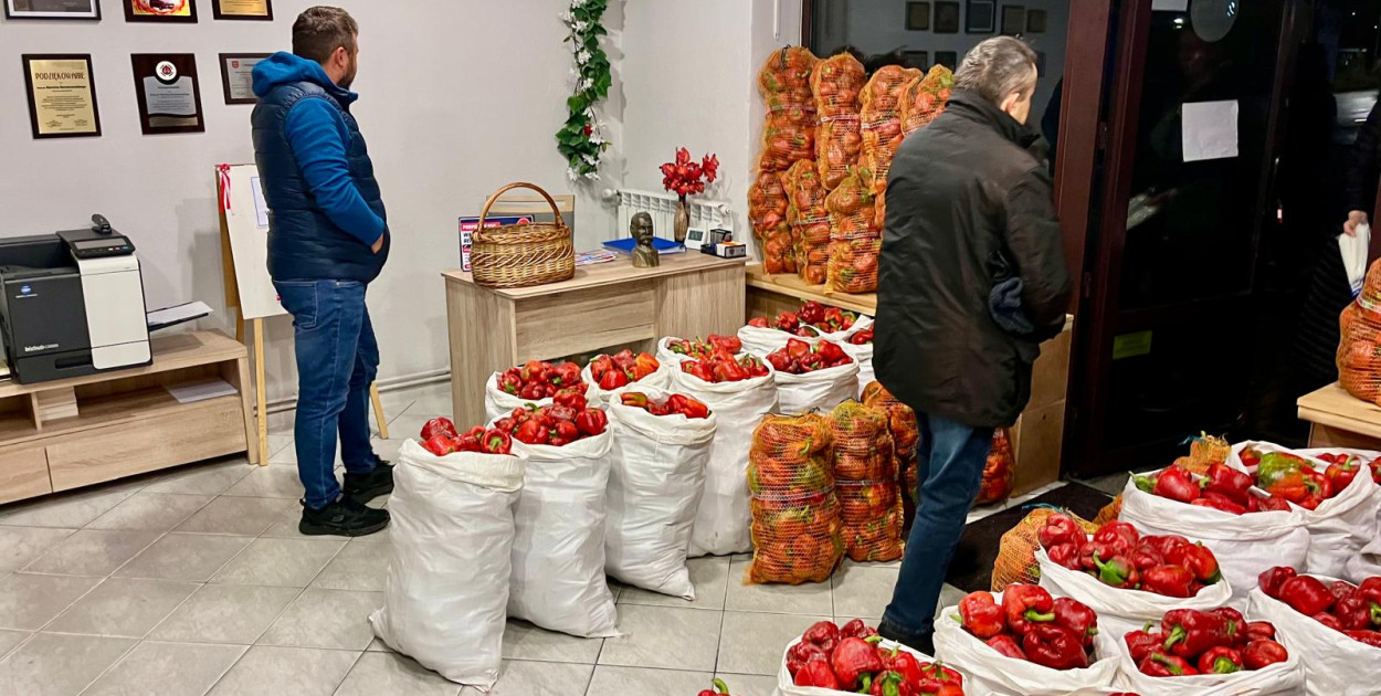Poseł rozdaje paprykę i zachęca do wsparcia Amelki