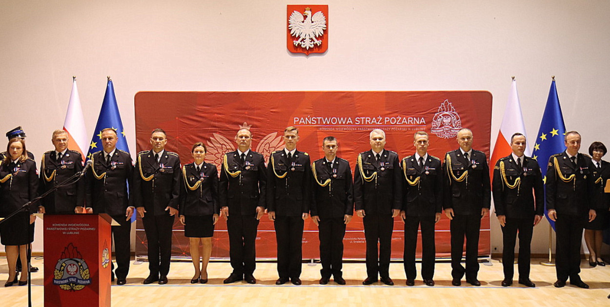 Funkcjonariusze KP PSP w Biłgoraju odznaczeni