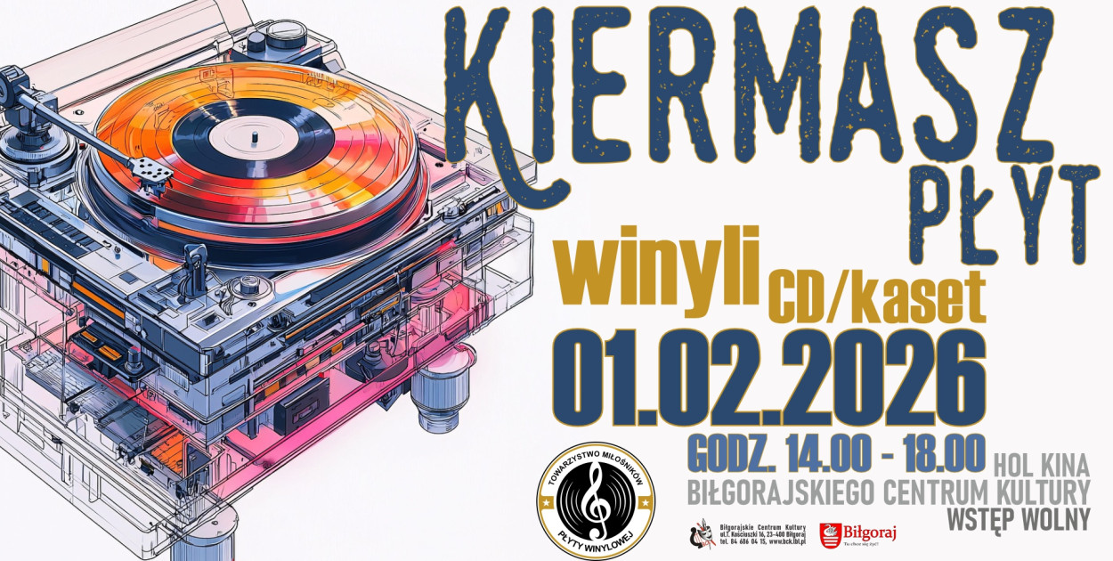 Czar czarnej płyty w Biłgoraju: Wielki Kiermasz Winylowy już 1 lutego!