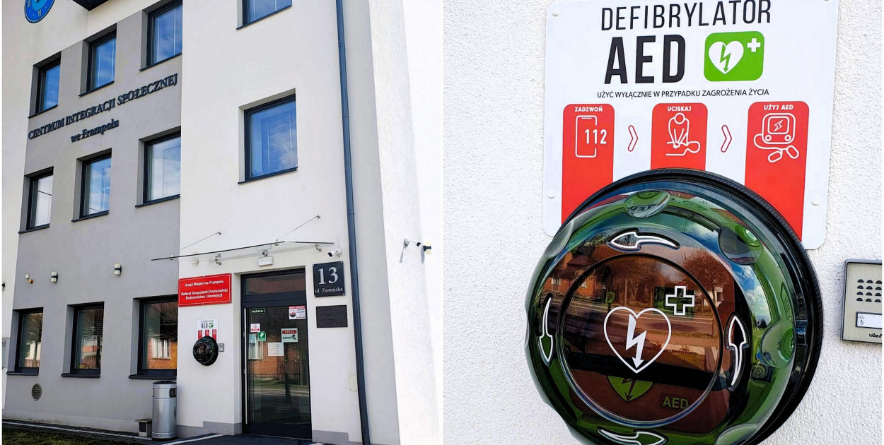 Frampol stawia na życie: Nowoczesny sprzęt AED przy Urzędzie Miejskim