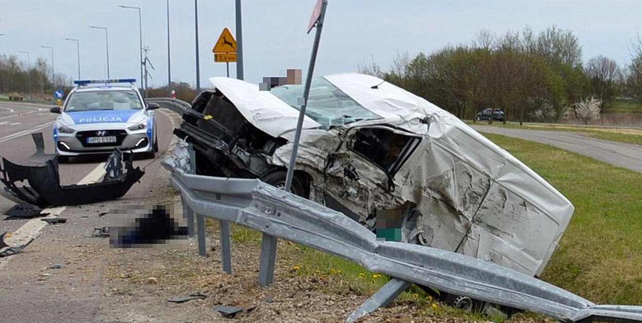 Wypadek z udziałem Mercedesa i Man-a